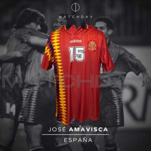 Jose Amavisca - Match Worn - España - 1995 - Friendly Match