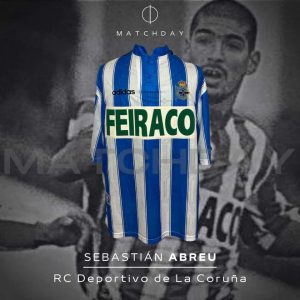 Sebastián "Loco" Abreu - Deportivo La Coruña - Match Worn - 1998