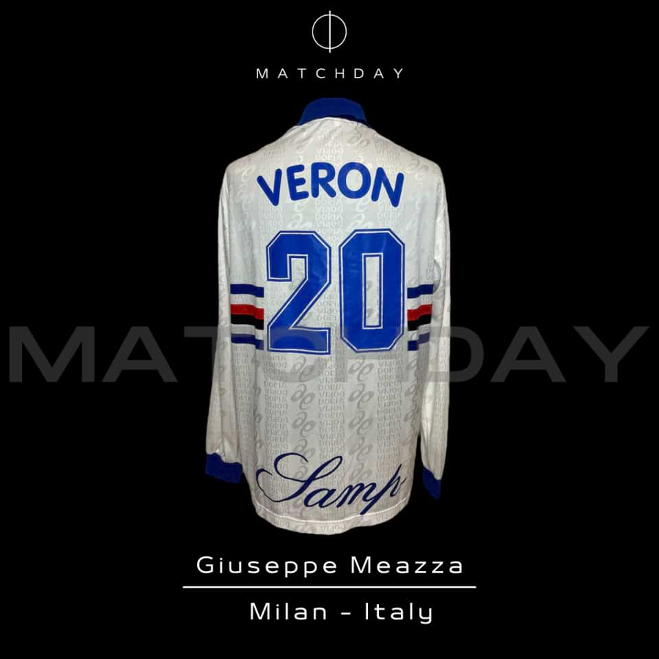 Juan Sebastián Verón – Sampdoria – Match Worn – Serie A 1996/97 - Imagen 5