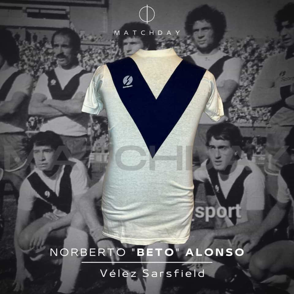 Norberto “Beto” Alonso – Match Worn – Velez Sarsfield – Torneo Nacional 1982 (Argentina)