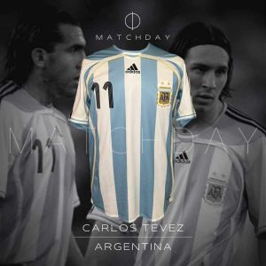 Carlos Tevez match issue jersey - AFA - Copa America 2007