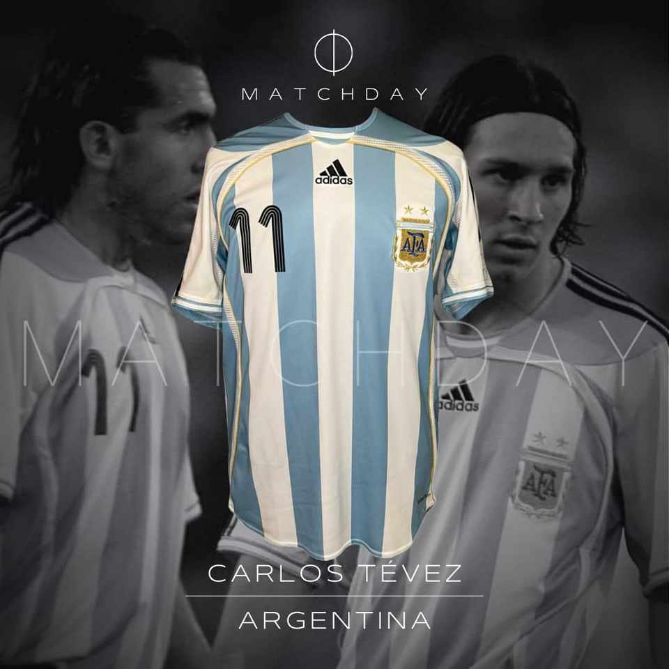 Carlos Tevez match issue jersey – AFA – Copa America 2007