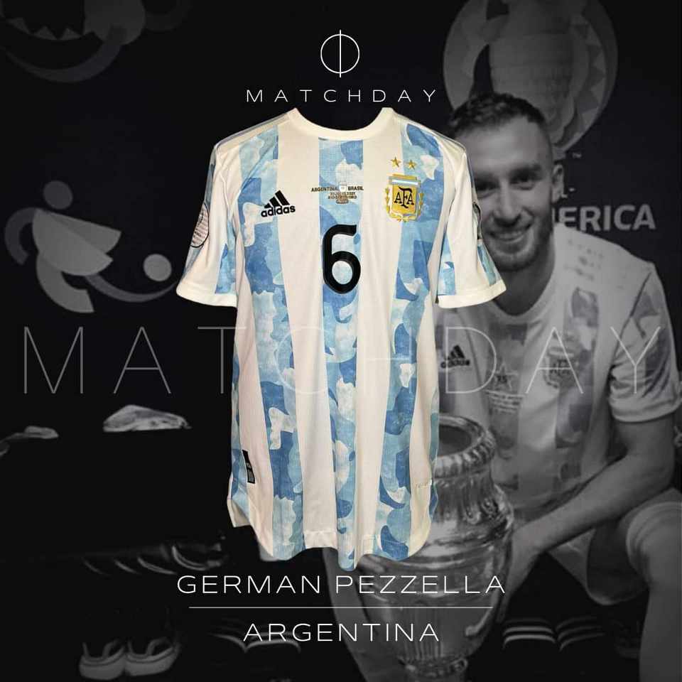 German Pezzella match issue jersey – AFA – Copa America 2021