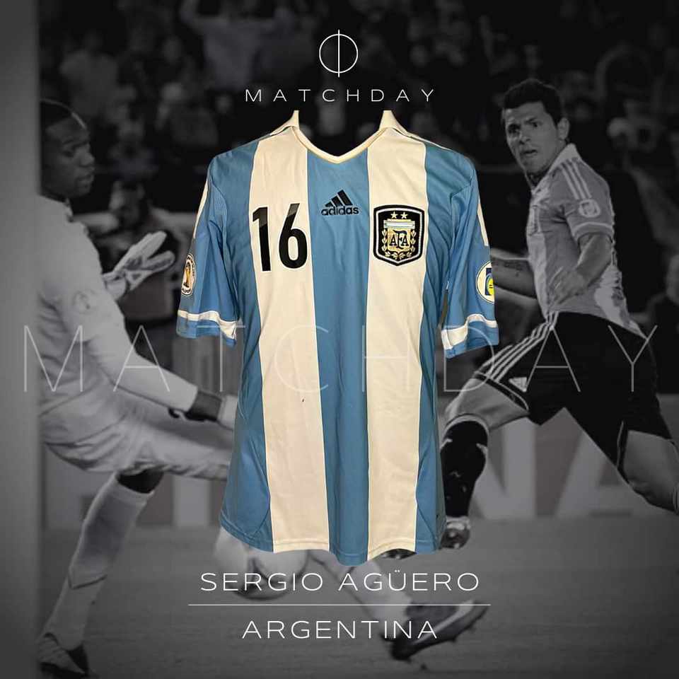 Sergio Agüero match issue jersey – AFA – Eliminatorias 2014