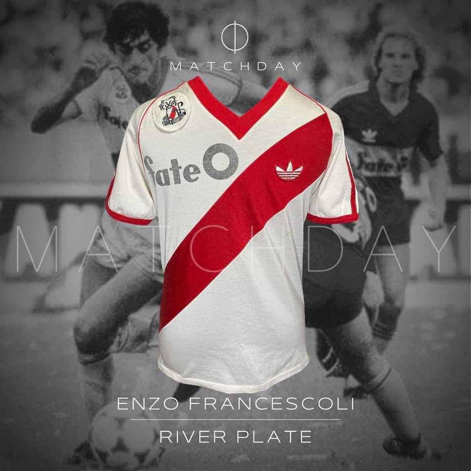 Enzo Francescoli match worn jersey – Campeonato nacional 1985