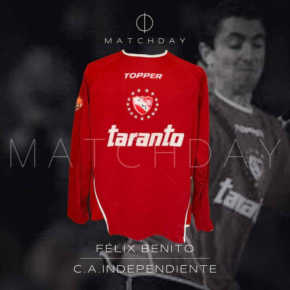 Felix Benito match worn jersey – Independiente – Copa Sudamericana 2003