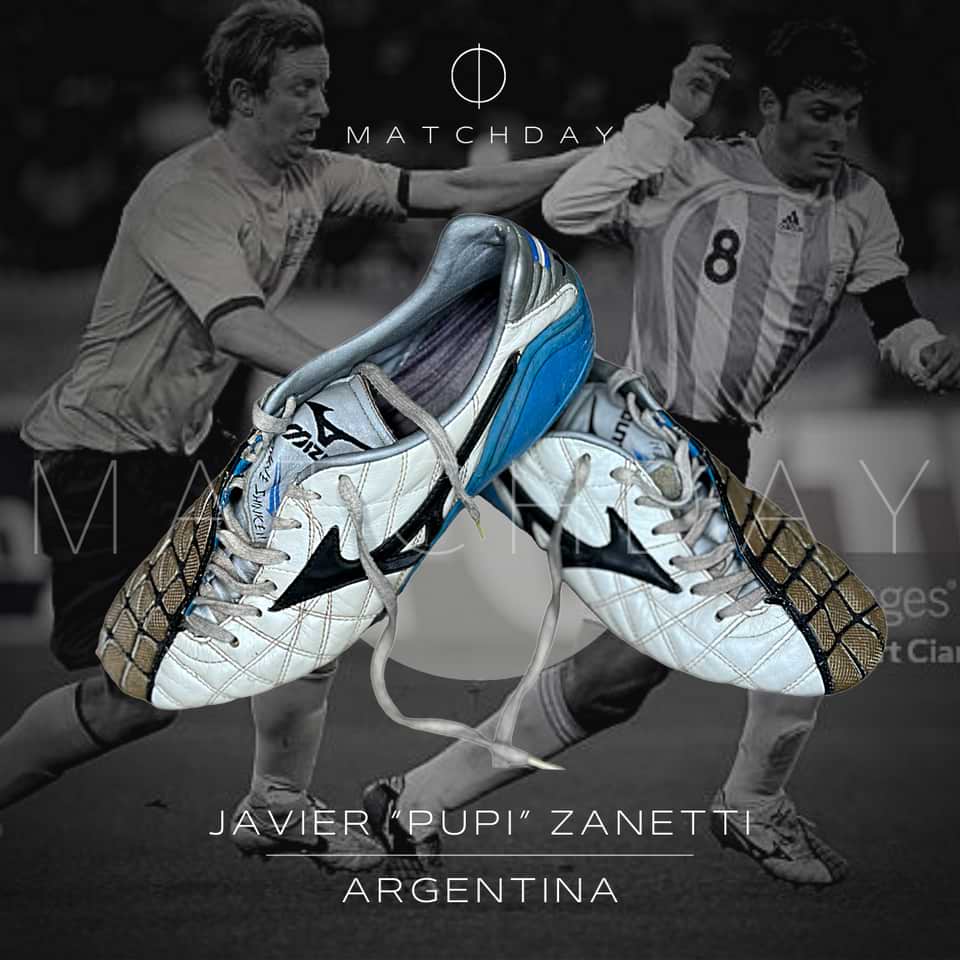 Javier Zanetti match worn boots – AFA – Amistoso FIFA