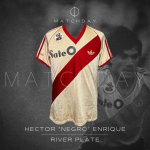 Hector "Negro" Enrique match worn jersey - River Plate - Torneo 1986