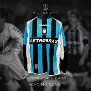 Milovan Mirosevic match worn jersey - Racing Club - Torneo Clausura 2003