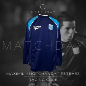 Maximiliano "Chanchi" Estevez match worn jersey - Racing Club - Torneo Apertura 2002