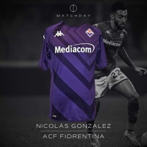 Nico Gonzalez - Fiorentina - Match worn unwashed signed - Serie A 2022