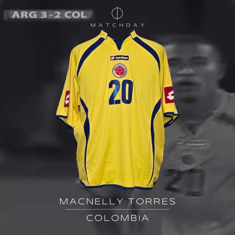 Macnelly Torres – Colombia – Match worn – Copa America 2007