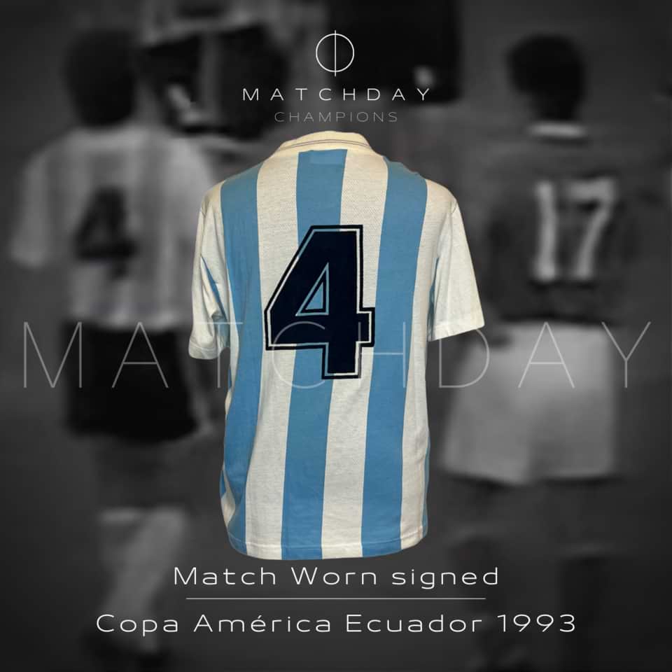 Fabián Basualdo – Argentina National Team – Match worn – Copa América Final 1993 - Imagen 3