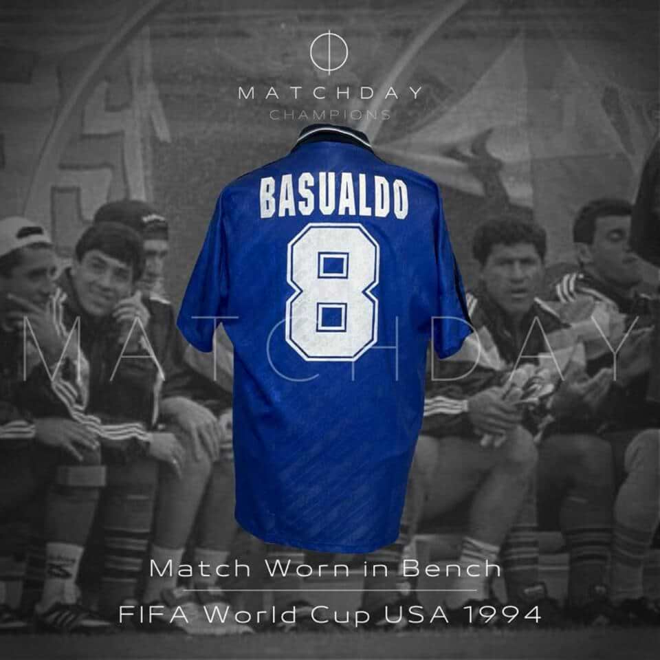 José Basualdo – Argentina National Team – Match worn in bench – World Cup USA 1994 - Imagen 3