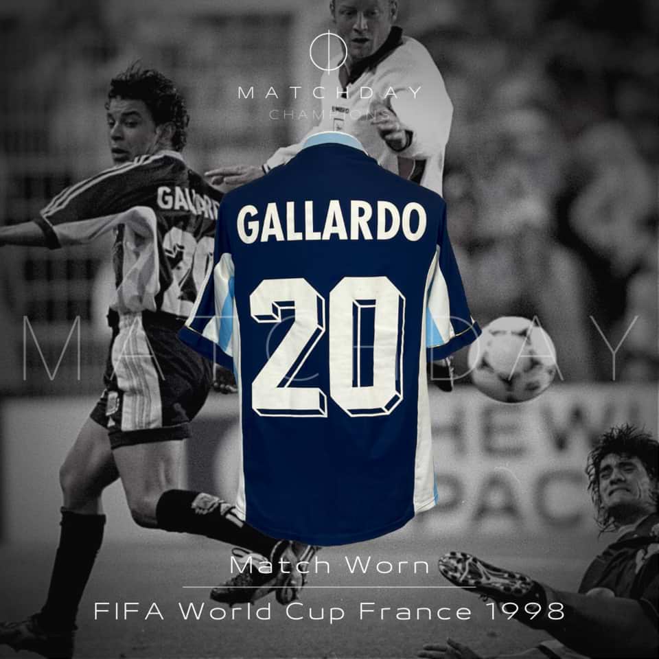 Marcelo Gallardo – Argentina National Team – Match worn – World Cup France 1998 - Imagen 3