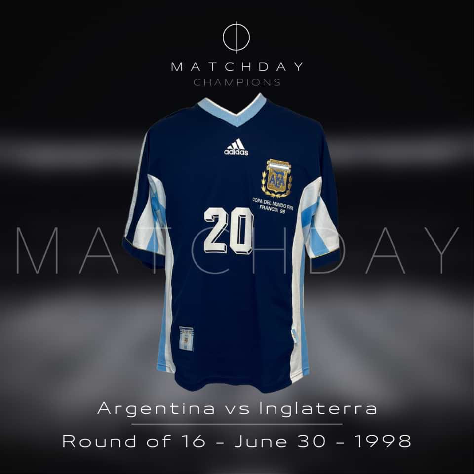 Marcelo Gallardo – Argentina National Team – Match worn – World Cup France 1998 - Imagen 4