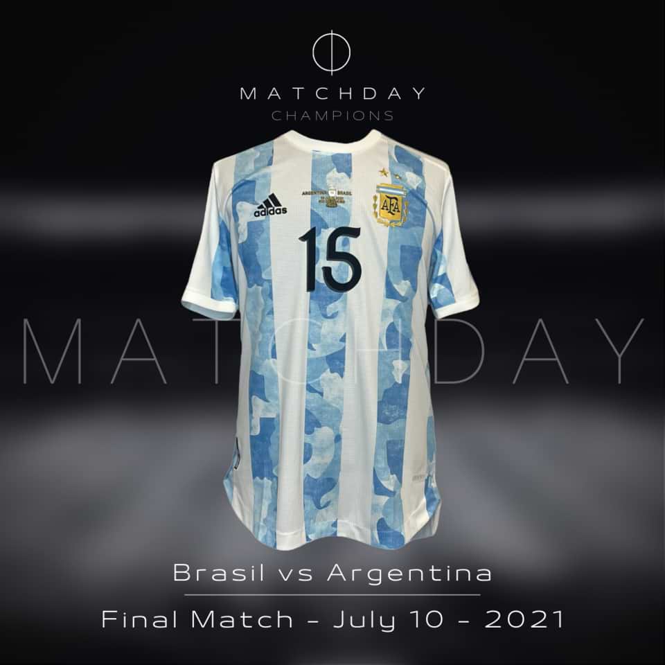 Nicolás Gonzalez – Argentina National Team – Match issue jersey + Shorts – Copa América 2021 - Imagen 4