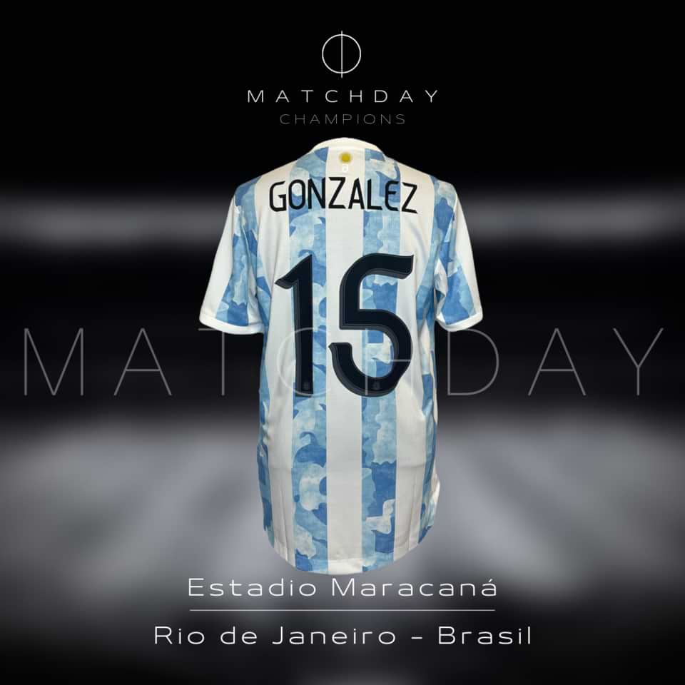 Nicolás Gonzalez – Argentina National Team – Match issue jersey + Shorts – Copa América 2021 - Imagen 5