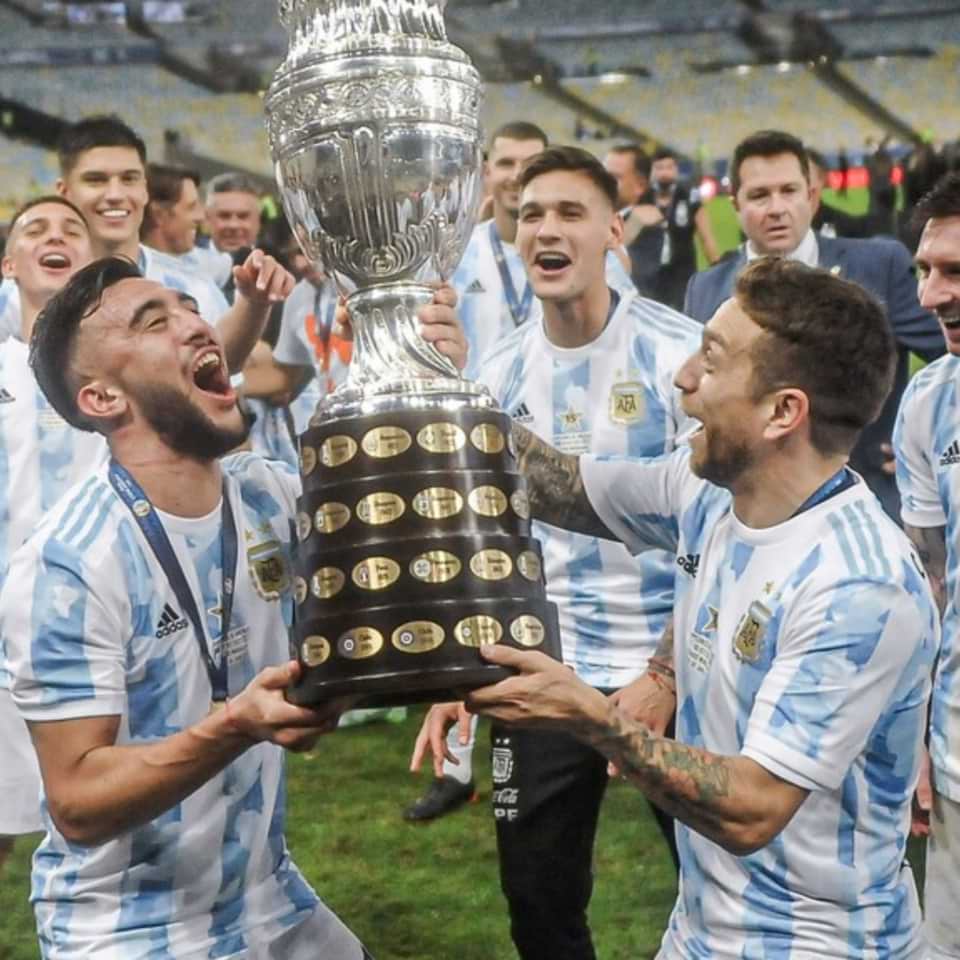 Nicolás Gonzalez – Argentina National Team – Match issue jersey + Shorts – Copa América 2021 - Imagen 11