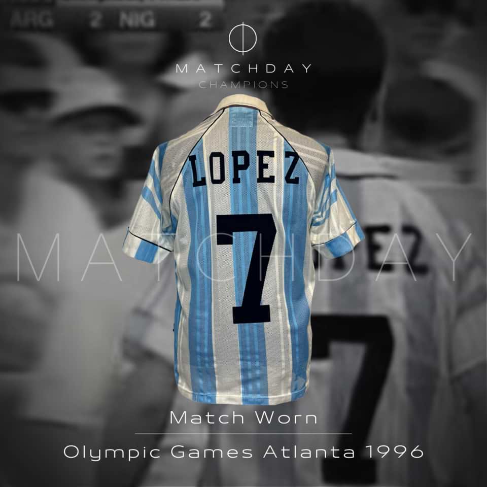 Claudio “Piojo” Lopez – Argentina National Team – Match worn in Final – Olympic Games Atlanta 1996 - Imagen 3