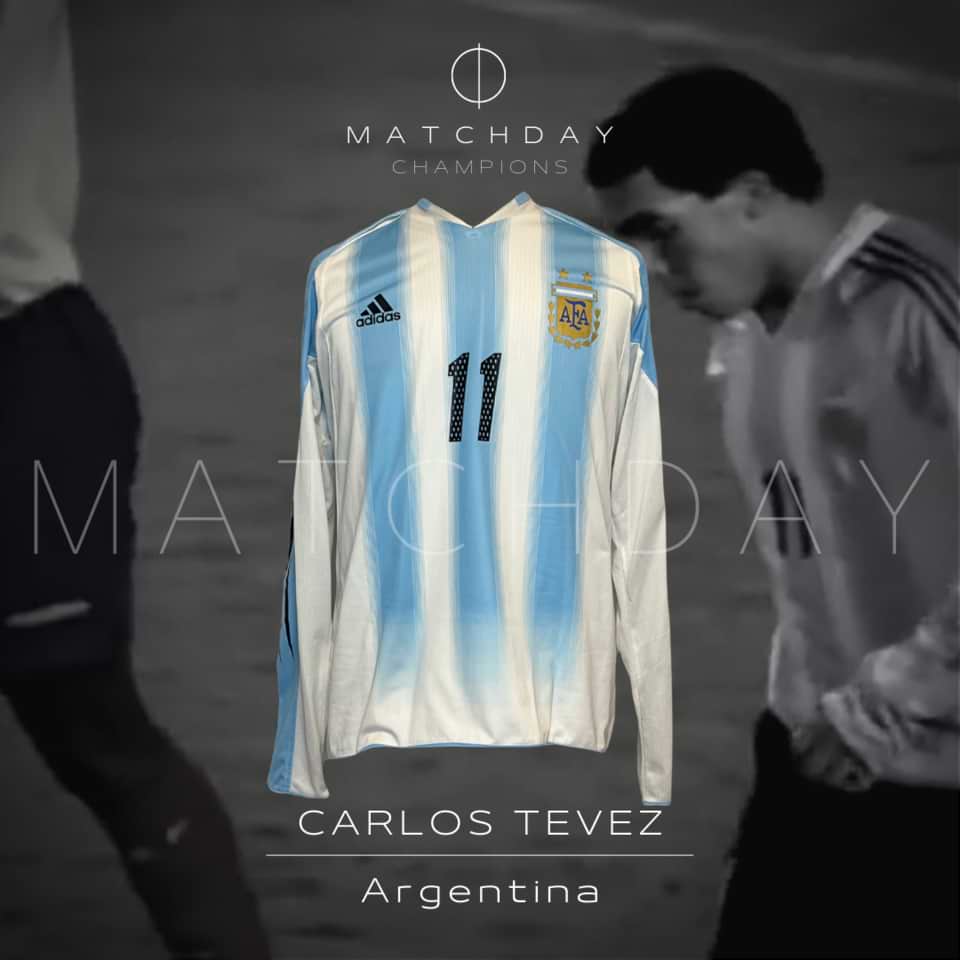 Carlos Tevez – Argentina National Team – Match Worn – 2004