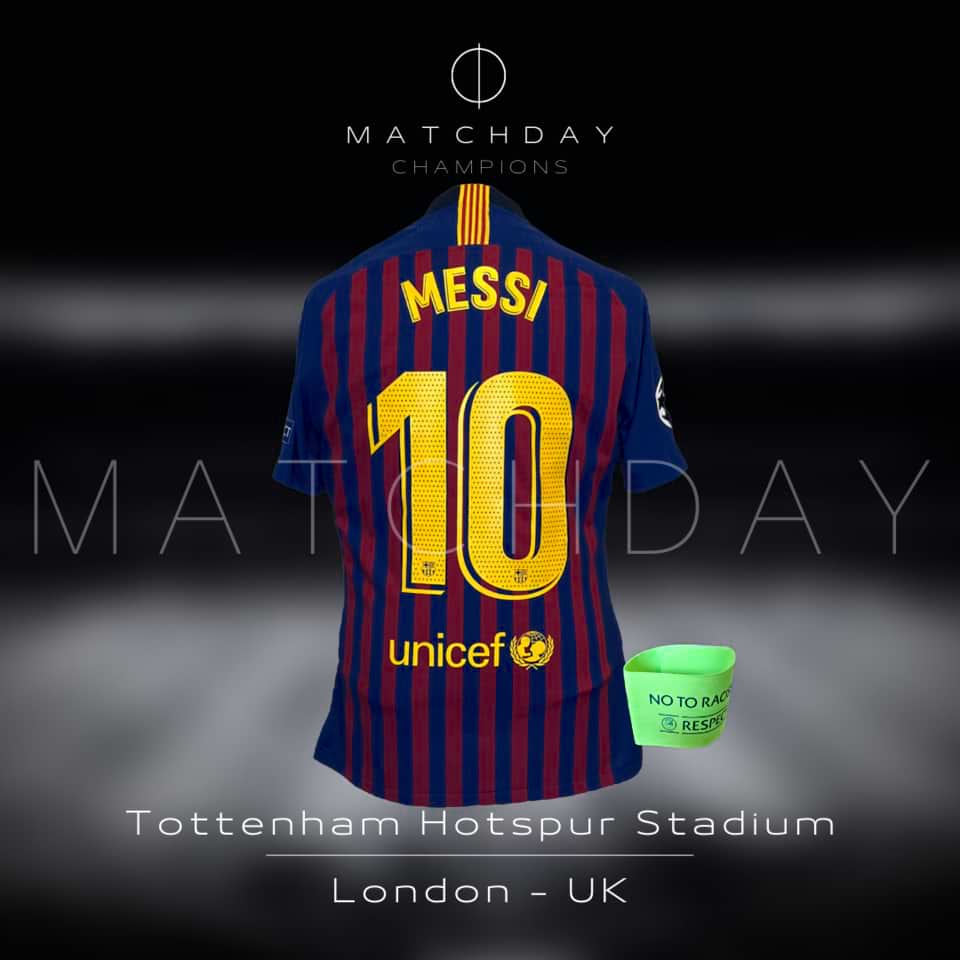 Lionel Messi – Barcelona FC – Champions League – Match Issue + Captain Ribbon - Imagen 5