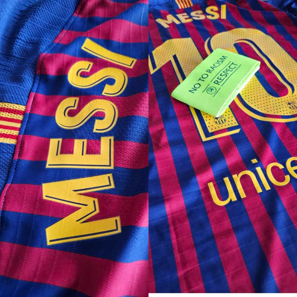 Lionel Messi – Barcelona FC – Champions League – Match Issue + Captain Ribbon - Imagen 9