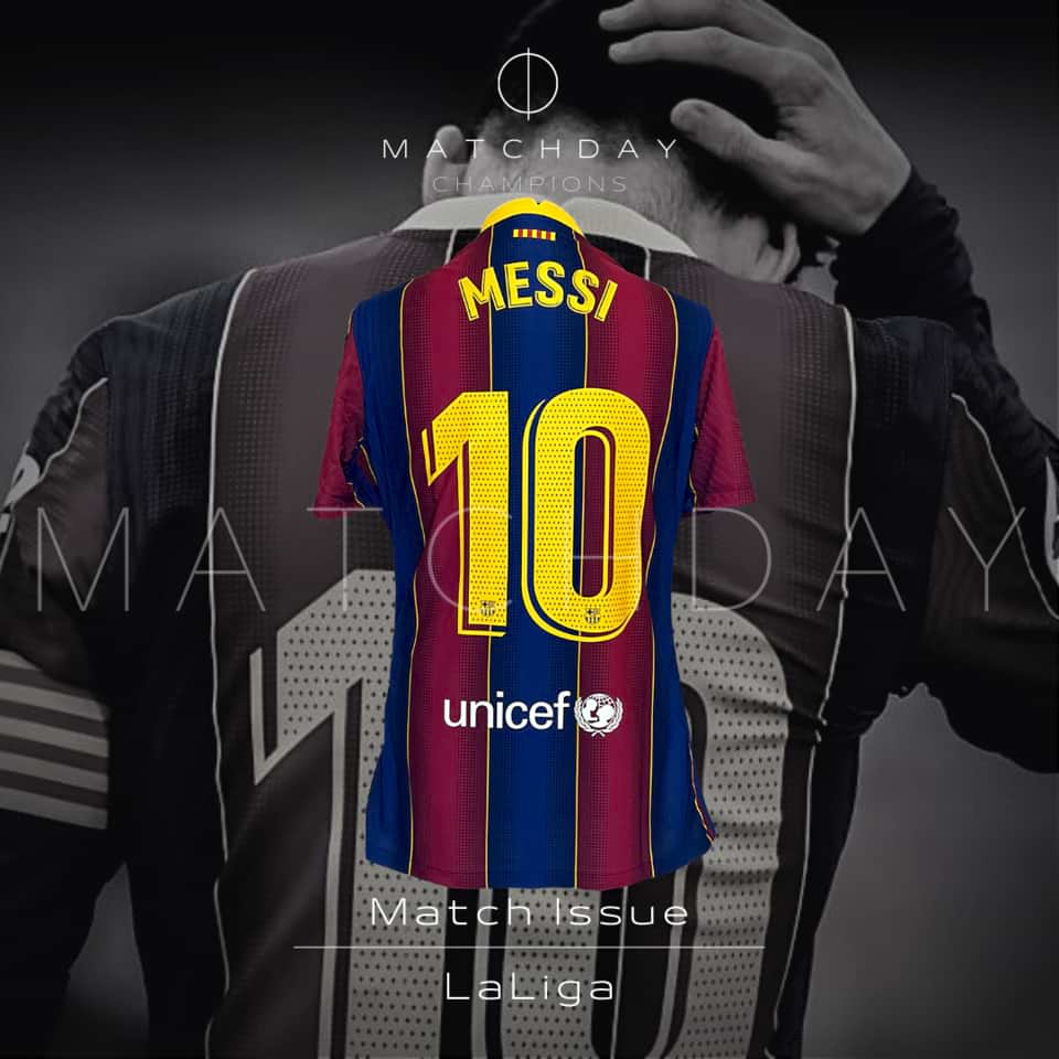 Lionel Messi – Barcelona FC – LaLiga 2020 – Match Issue Jersey + Barcelona Socks - Imagen 3
