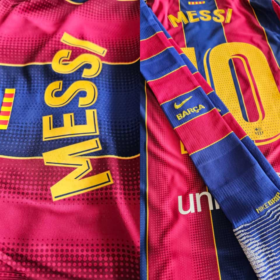 Lionel Messi – Barcelona FC – LaLiga 2020 – Match Issue Jersey + Barcelona Socks - Imagen 7