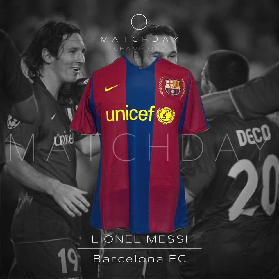 Lionel Messi – Barcelona – Match Worn Unwashed vs Lyon – Champions League 2007/08