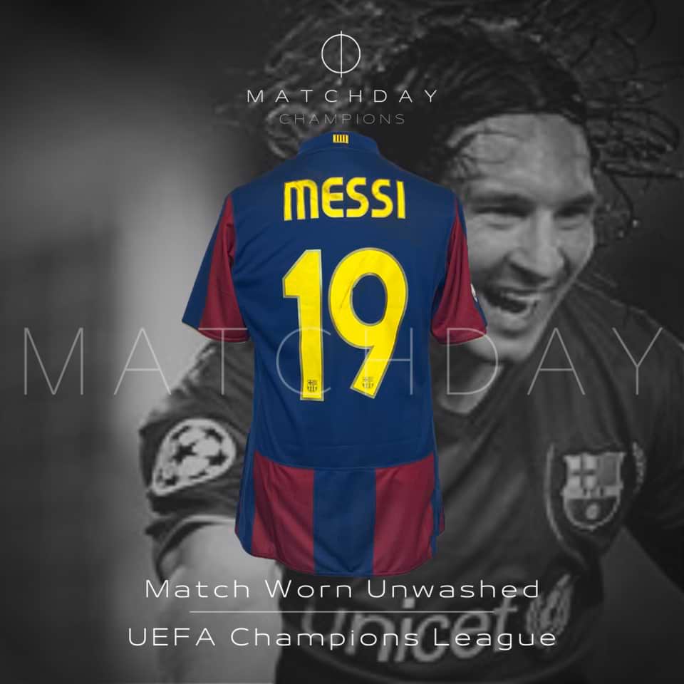 Lionel Messi – Barcelona – Match Worn Unwashed vs Lyon – Champions League 2007/08 - Imagen 3
