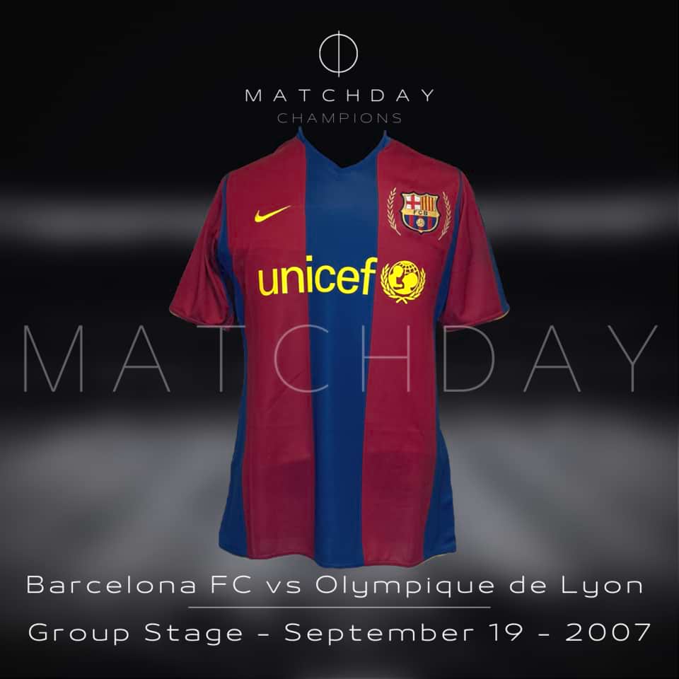 Lionel Messi – Barcelona – Match Worn Unwashed vs Lyon – Champions League 2007/08 - Imagen 4