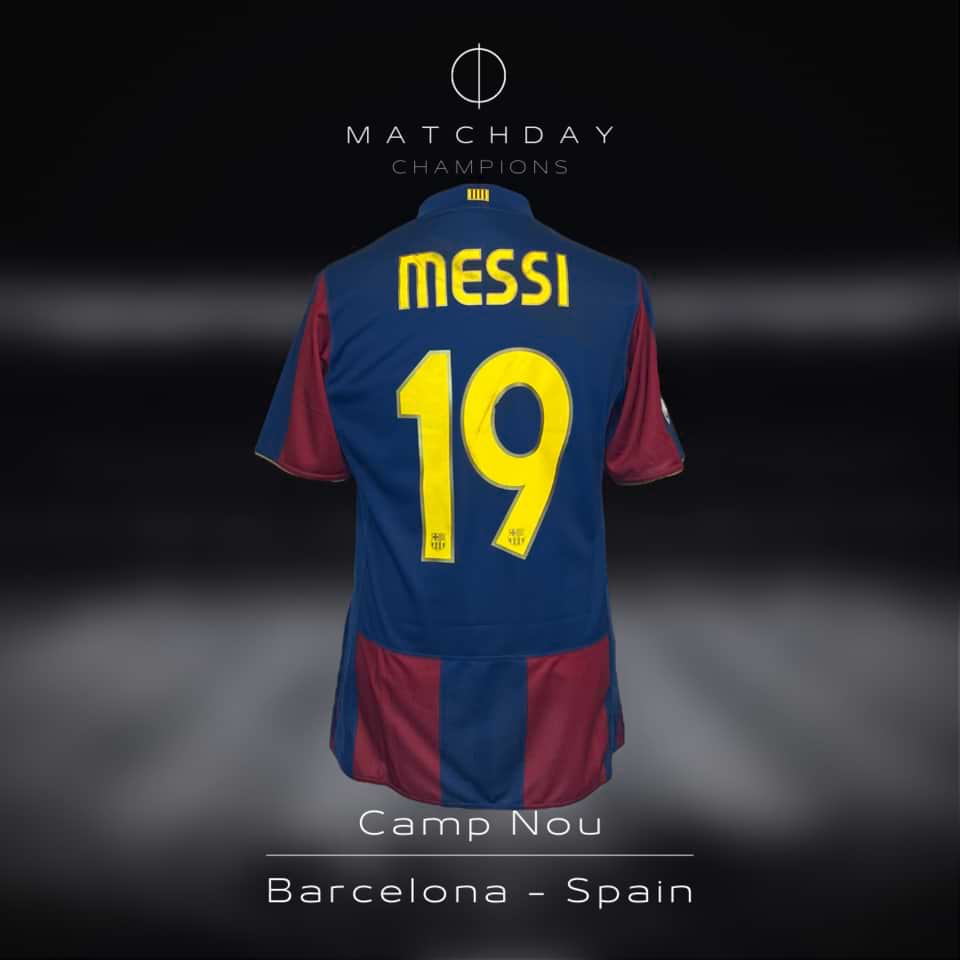 Lionel Messi – Barcelona – Match Worn Unwashed vs Lyon – Champions League 2007/08 - Imagen 5