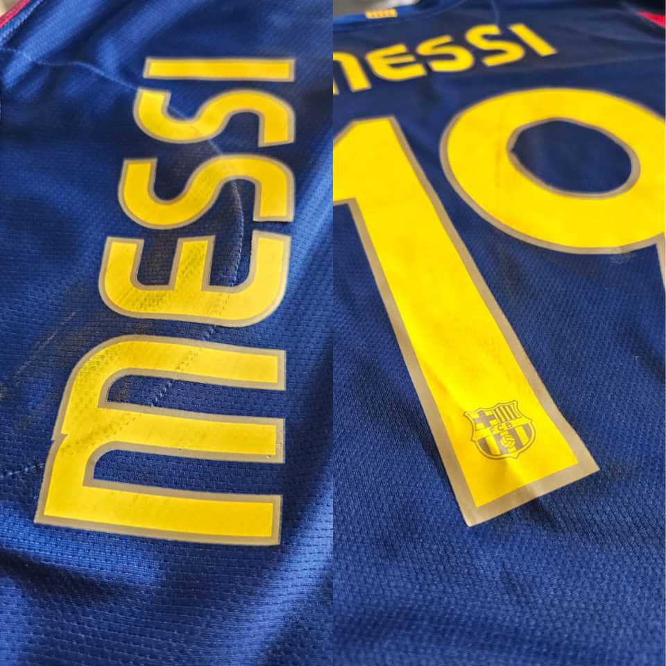 Lionel Messi – Barcelona – Match Worn Unwashed vs Lyon – Champions League 2007/08 - Imagen 8