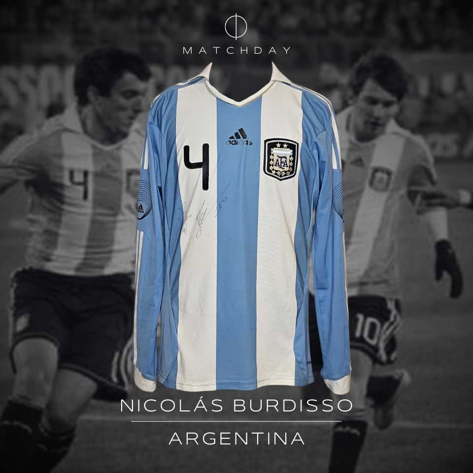 Nicolas Burdisso – Match worn – Signed by Messi – Amistoso internacional