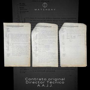 Contrato firmado por Angel Labruna con AAAJ 1983