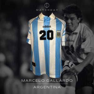 Marcelo Gallardo - Match worn - PHOTOMATCH - Argentina vs Colombia FIFA WC QF 1998
