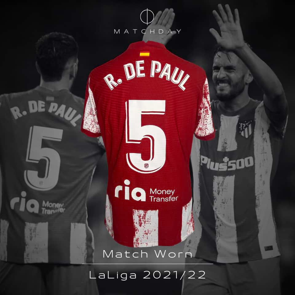 Rodrigo de Paul – Match worn – PHOTOMATCH – Atletico Madrid vs Elche – LaLiga 2021 - Imagen 3