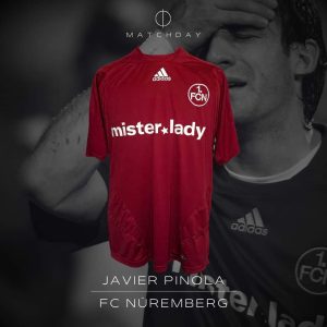 Javier Pinola - Match worn - 1. FC Nürnberg vs Bayern Munich - Bundesliga 2008
