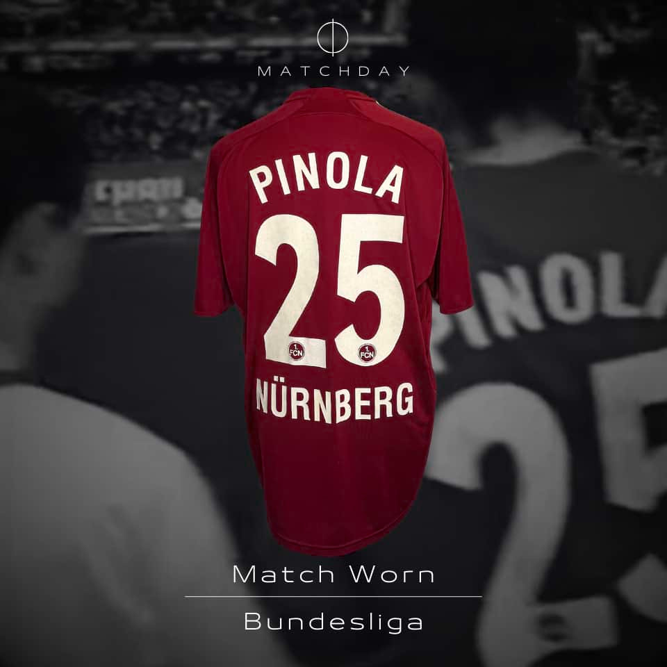 Javier Pinola – Match worn – 1. FC Nürnberg vs Bayern Munich – Bundesliga 2008 - Imagen 3
