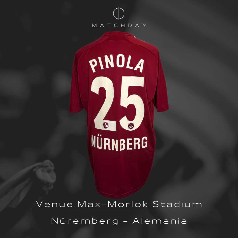 Javier Pinola – Match worn – 1. FC Nürnberg vs Bayern Munich – Bundesliga 2008 - Imagen 5