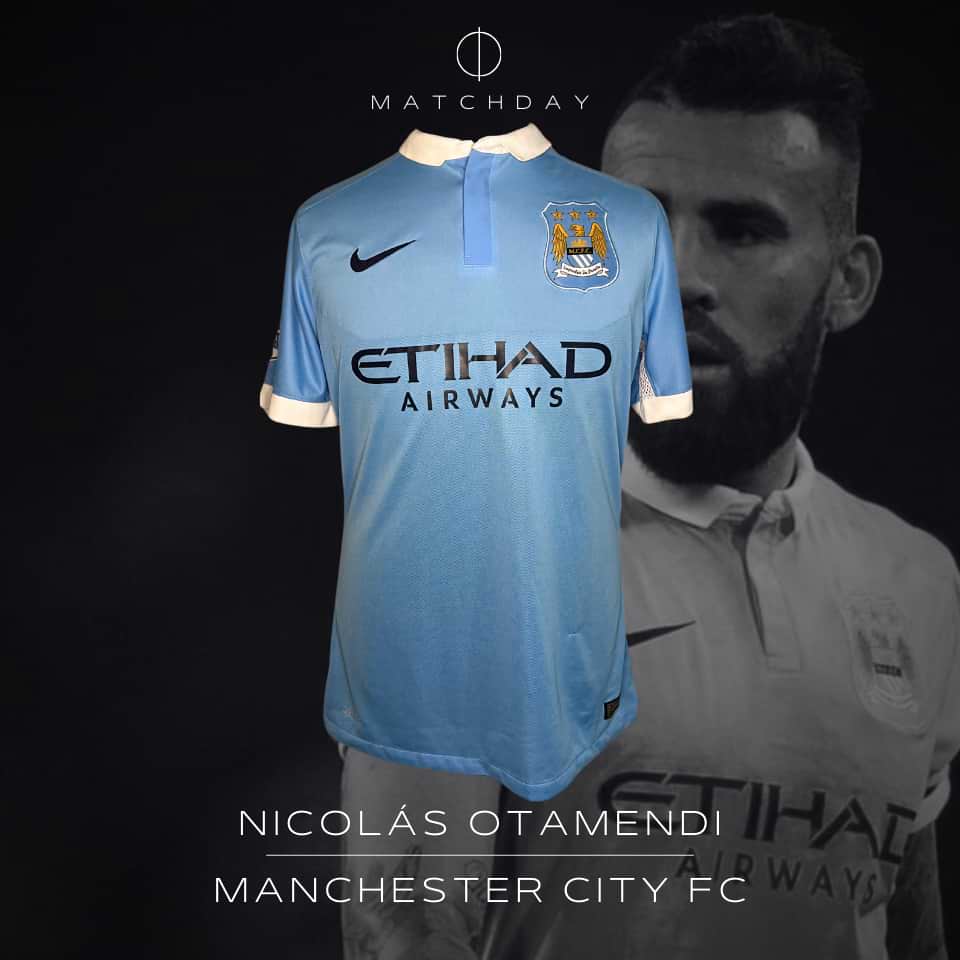 Nicolas Otamendi – Match worn – Manchester United vs Manchester City – Premier Ligue 2015