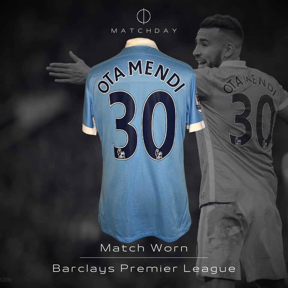 Nicolas Otamendi – Match worn – Manchester United vs Manchester City – Premier Ligue 2015 - Imagen 3