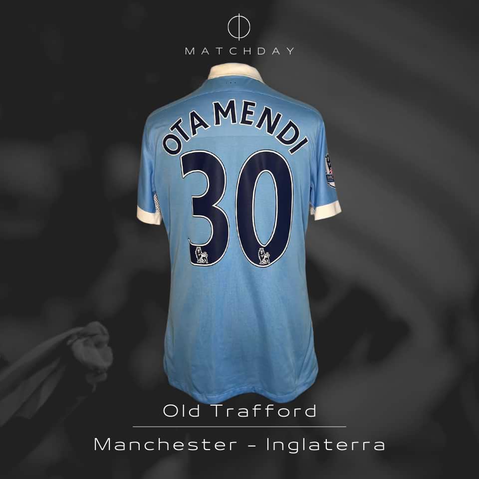 Nicolas Otamendi – Match worn – Manchester United vs Manchester City – Premier Ligue 2015 - Imagen 5