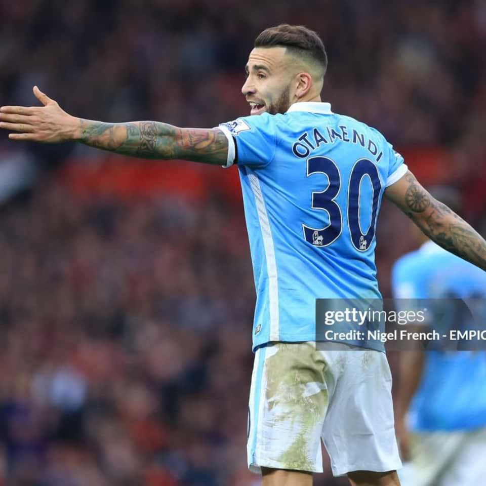 Nicolas Otamendi – Match worn – Manchester United vs Manchester City – Premier Ligue 2015 - Imagen 18
