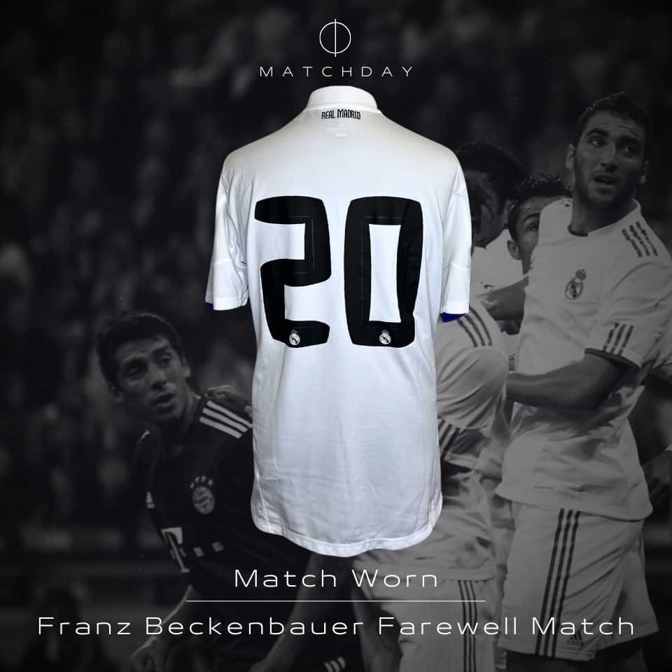 Gonzalo Higuain – Match worn – Bayern Munich vs Real Madrid – Franz Beckenbauer Farewell Match 2010 - Imagen 3