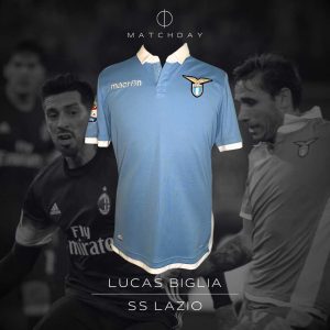 Lucas Biglia - Match worn - S.S. Lazio vs Milan  - Serie A 2016/17