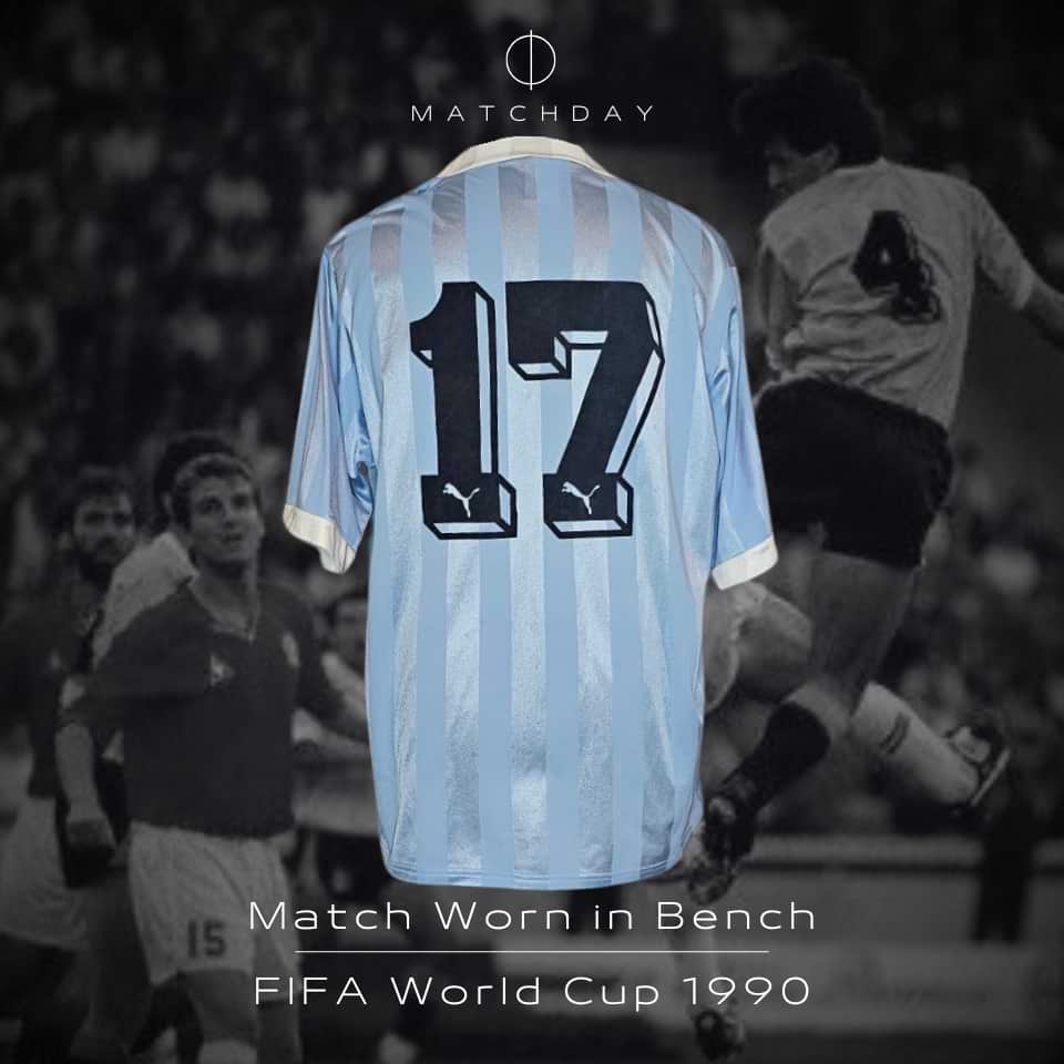 Sergio “Manteca” Martínez – Match worn in bench – Uruguay vs España – World Cup Italia 1990 - Imagen 3