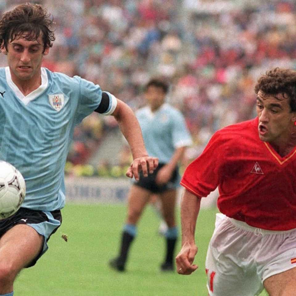 Sergio “Manteca” Martínez – Match worn in bench – Uruguay vs España – World Cup Italia 1990 - Imagen 17