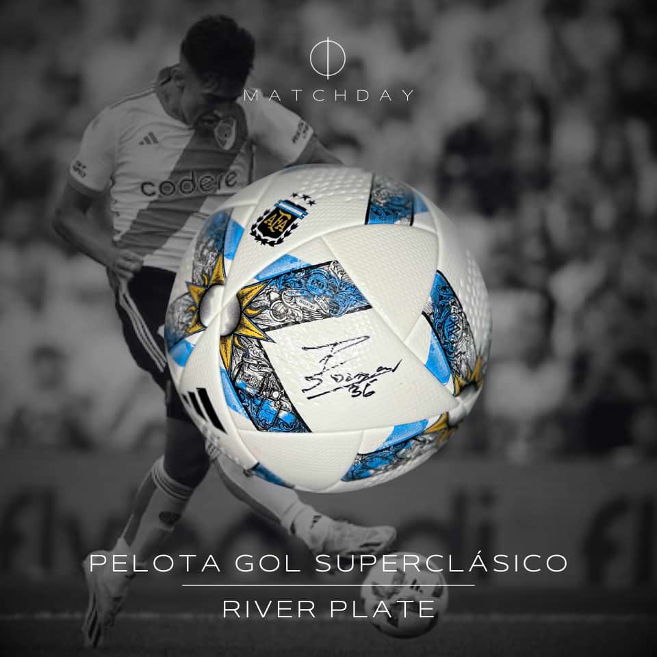 Pablo Solari – Match Worn & Signed game goal ball – River vs Boca – Copa de la Liga 2024